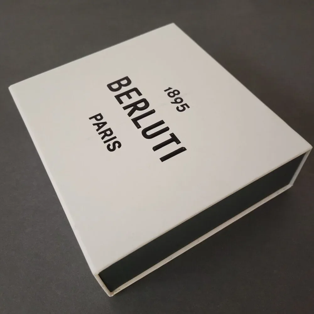 Berluti Paris Empty Luxury Gift Box White Small Storage Box 8x7x2.5 Inches